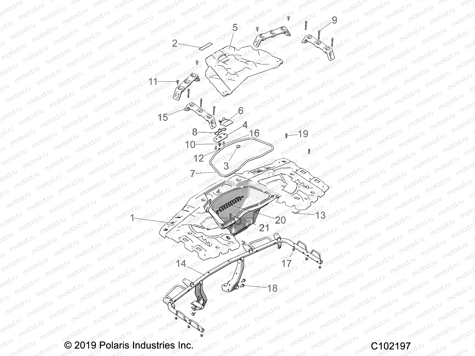 BODY | BODY, REAR RACK - A21SLE95FG (C102197)