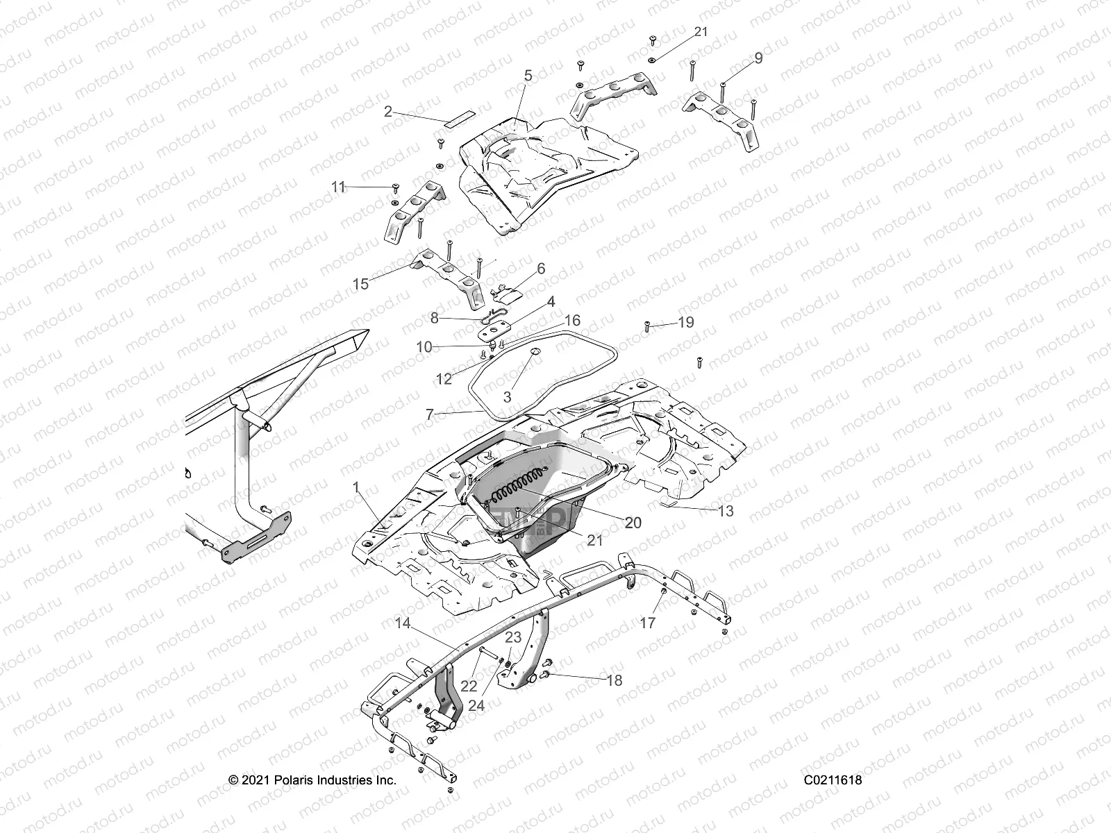 BODY | BODY, REAR RACK - A22SLE95KJ (C0211618)