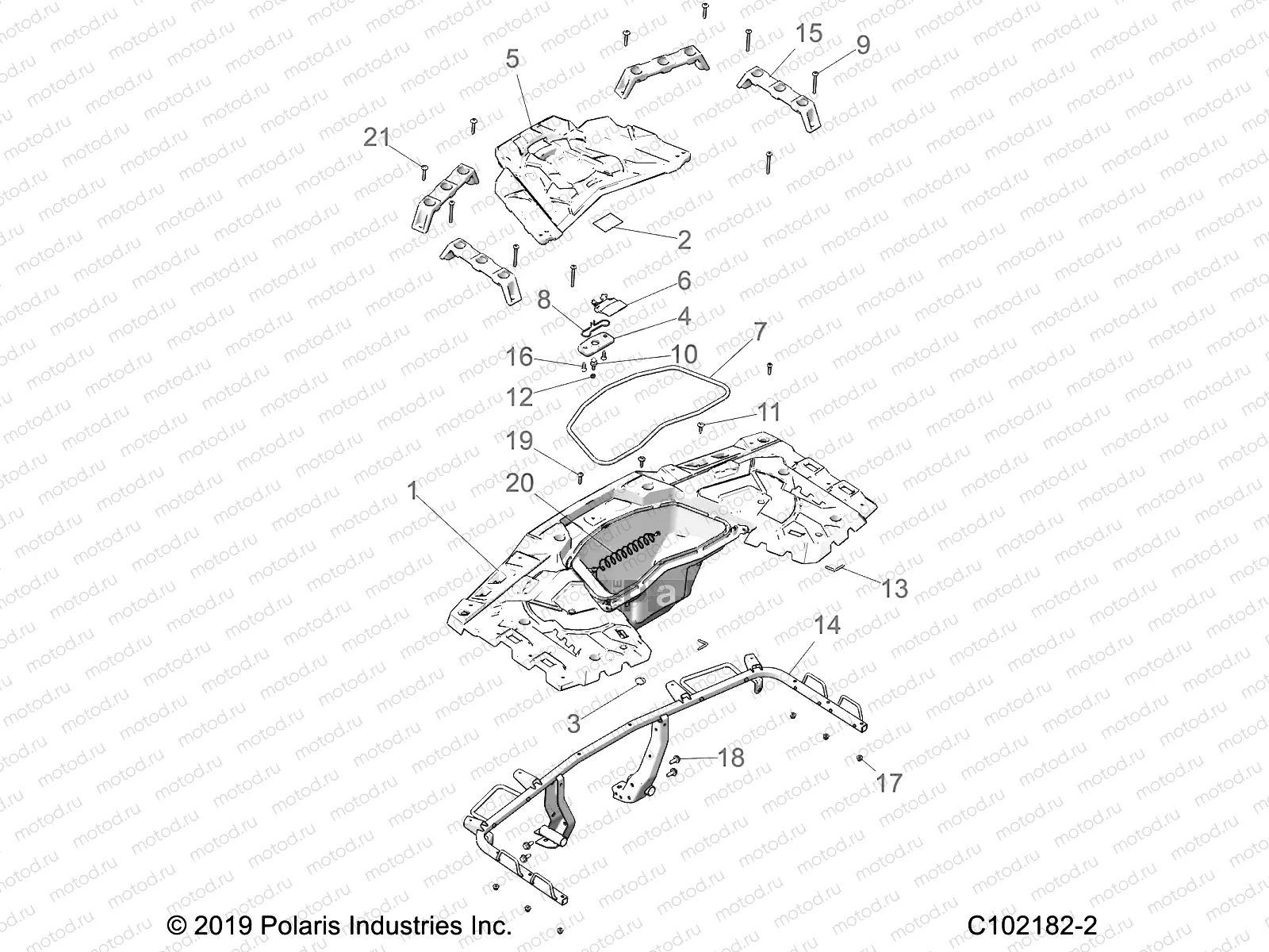 BODY | BODY, REAR RACK - A23SLE95PK (C102182-2)