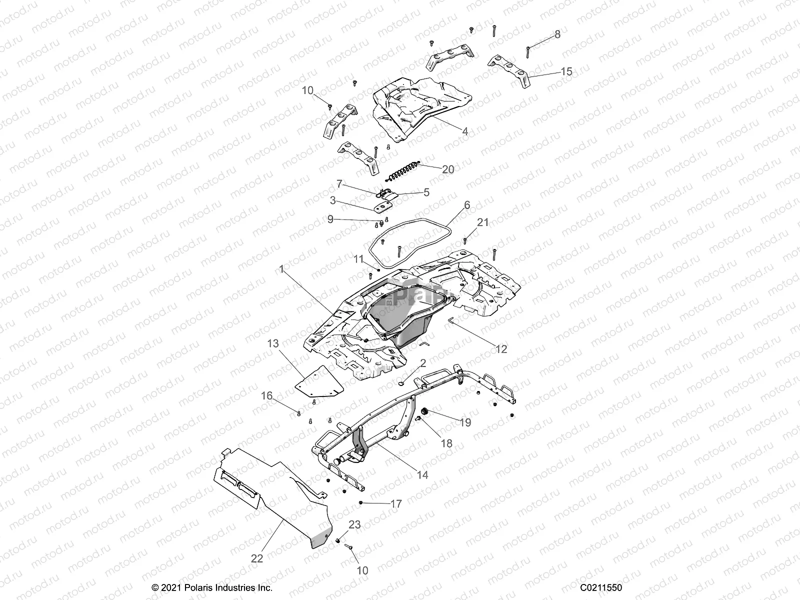 BODY | BODY, REAR RACK - A23SXE95PG/PK (C0211550)