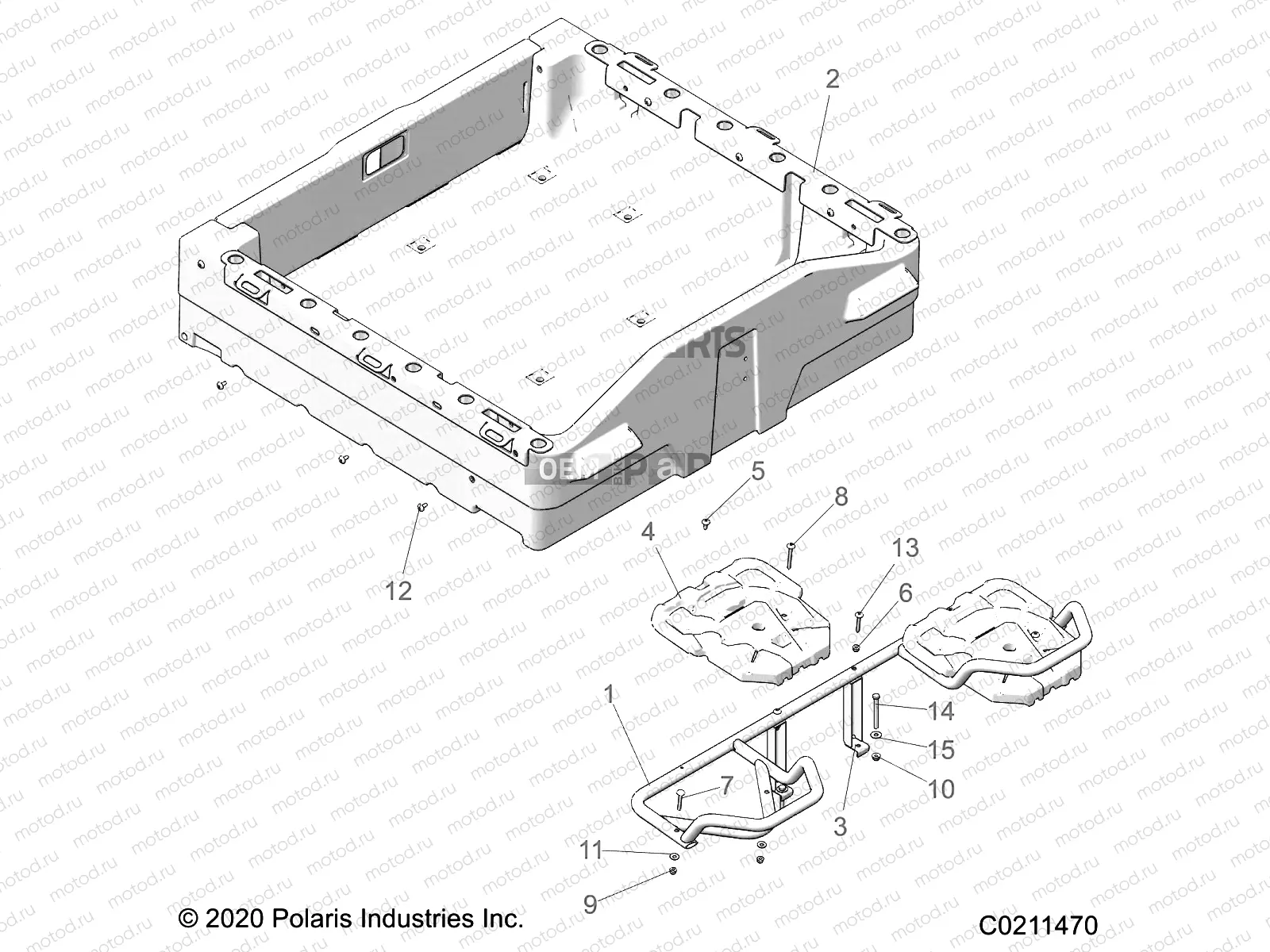 BODY | BODY, REAR RACK and BOX SIDE RAILS - A21S6E57F1/FL (C0211470)