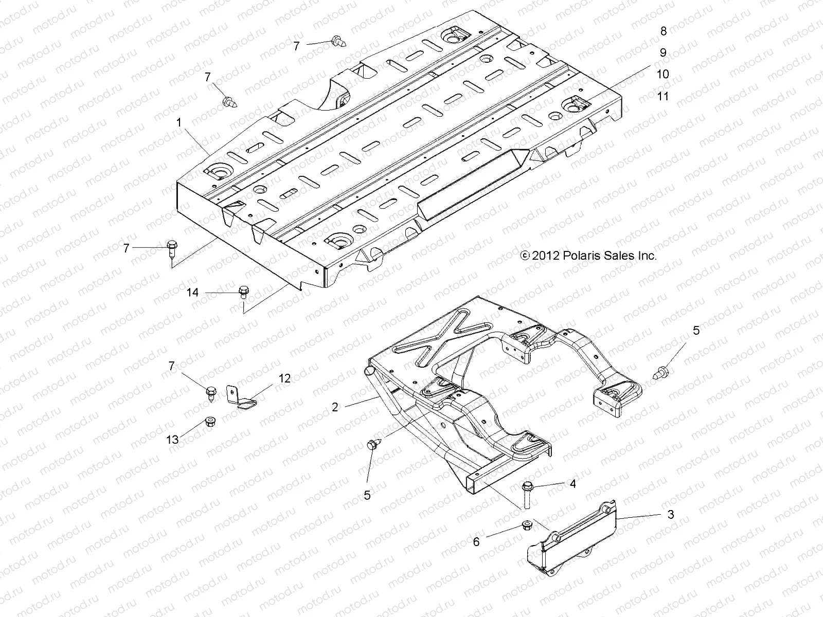 BODY | BODY, REAR RACK and BRUSHGUARD - A14YN8EAJ/EAT (49MVRACKRR12SP850)