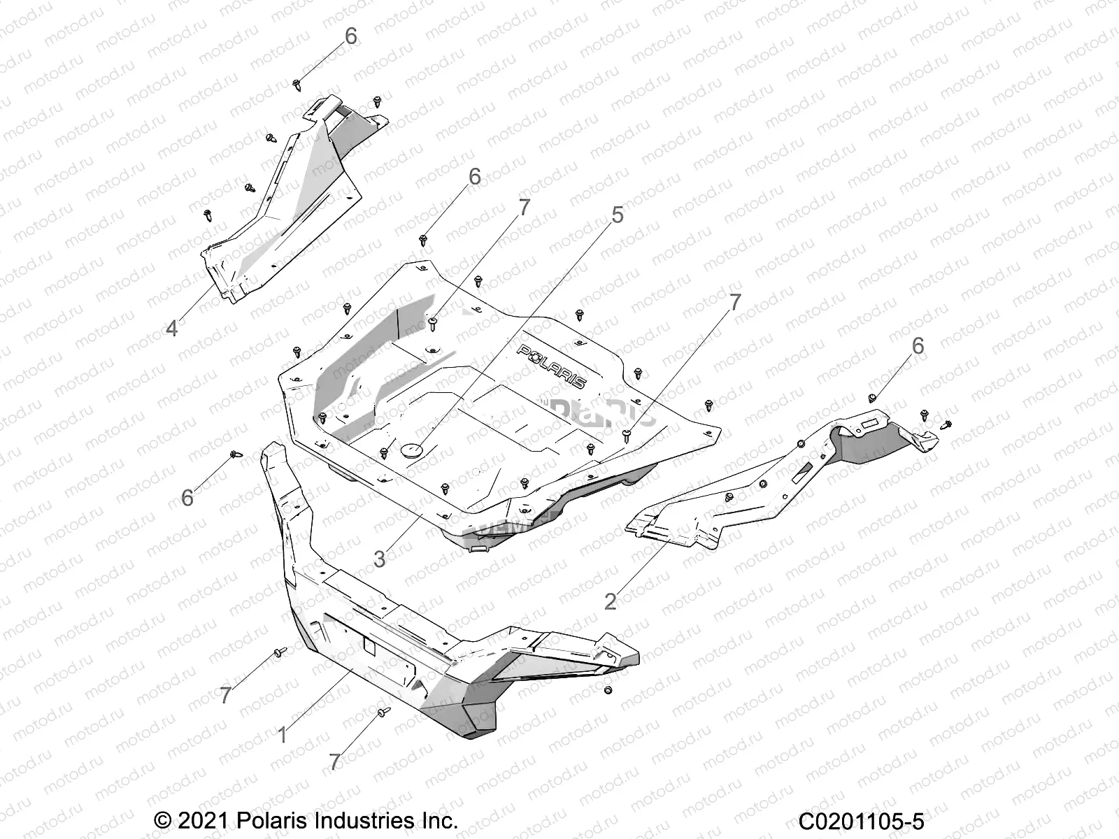 BODY | BODY, REAR RACK and CARGO BOX - Z21HCB18B2 (0201105-5)
