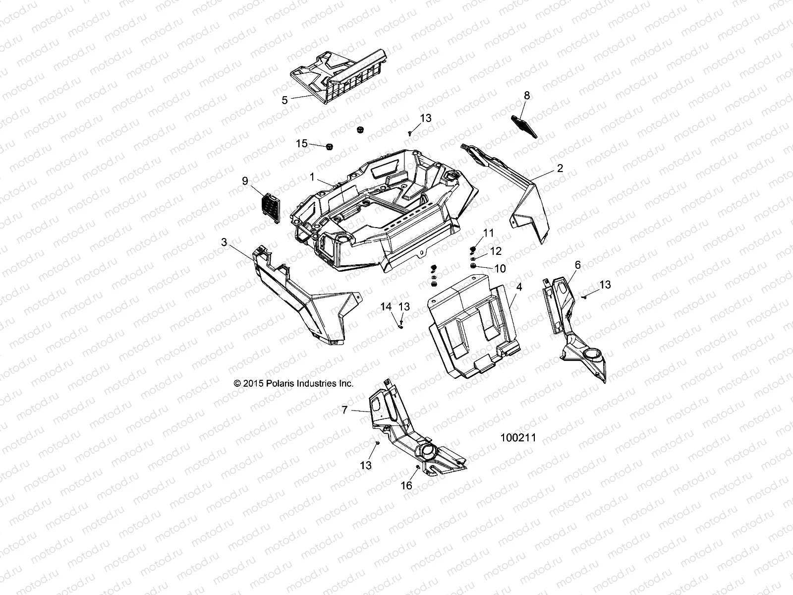BODY | BODY, REAR RACK AND FENDERS - A16DAE87AL (100211)