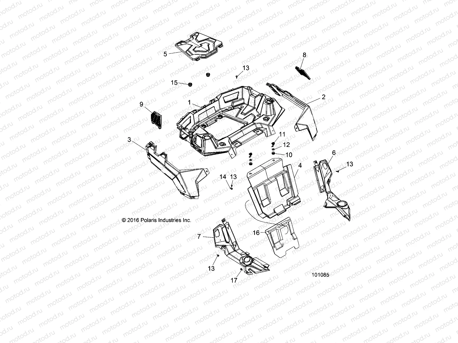 BODY | BODY, REAR RACK AND FENDERS - A18DAA57F5 (101085)