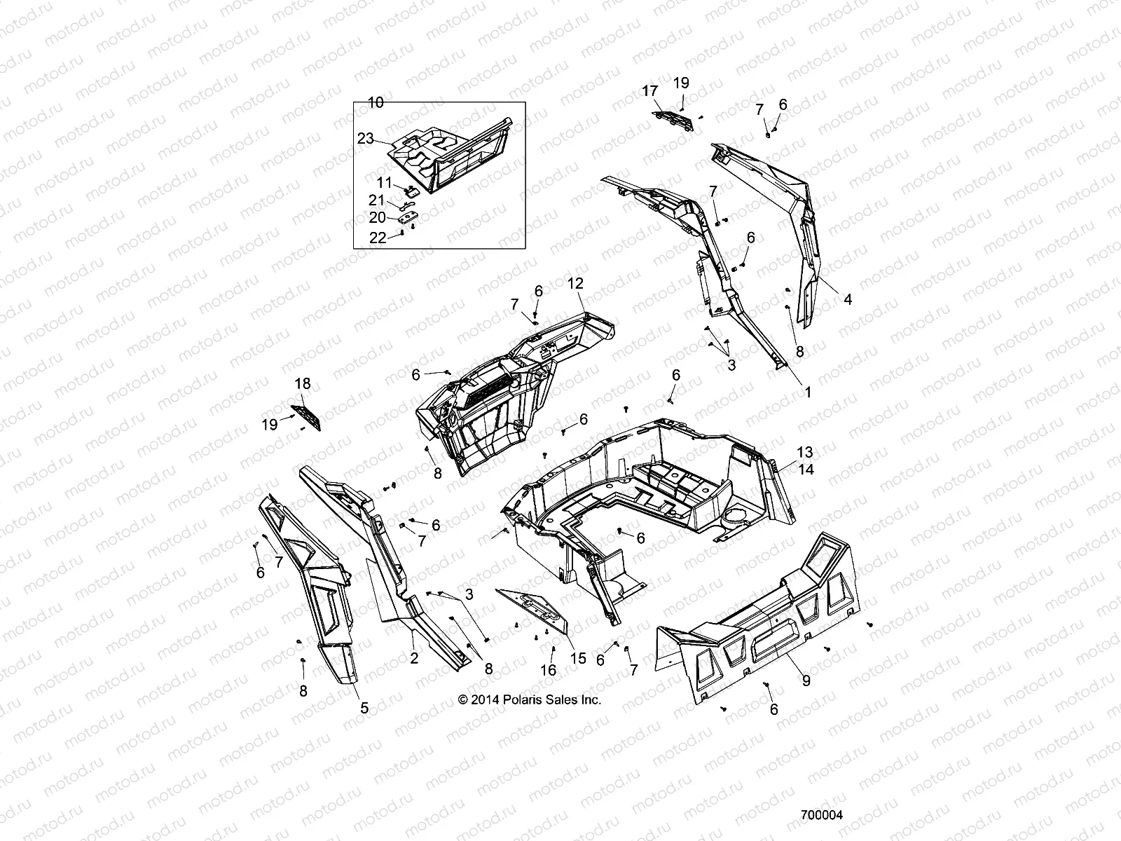 BODY | BODY, REAR RACK AND FENDERS - Z15VCE87AT/AV (700004)