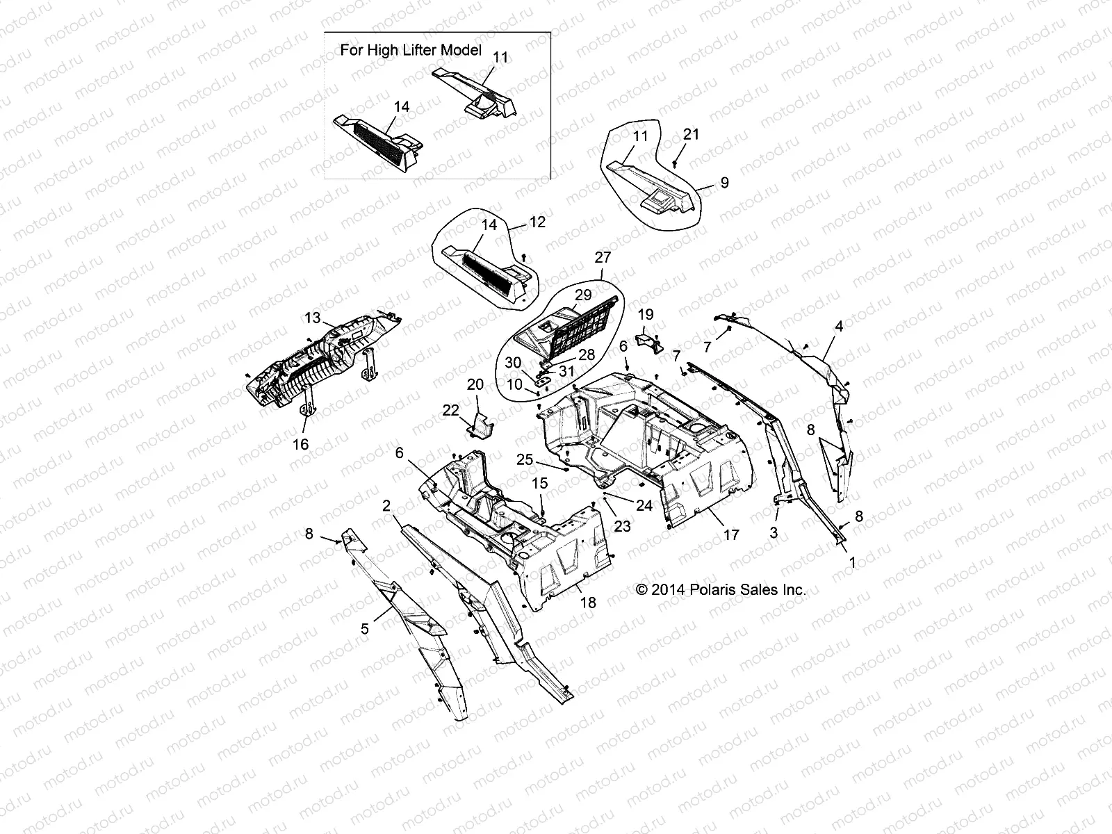 BODY | BODY, REAR RACK AND FENDERS - Z15VDE99AT/AL/AW/LP/EW/AO/AP/AZ/NV/NW/K99AA/AU (49RGRRACKMTG151000)