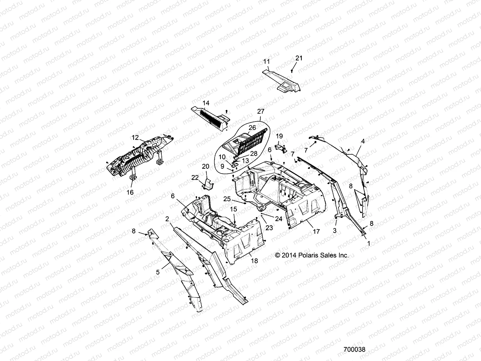 BODY | BODY, REAR RACK AND FENDERS - Z15VDE99FV (700028)