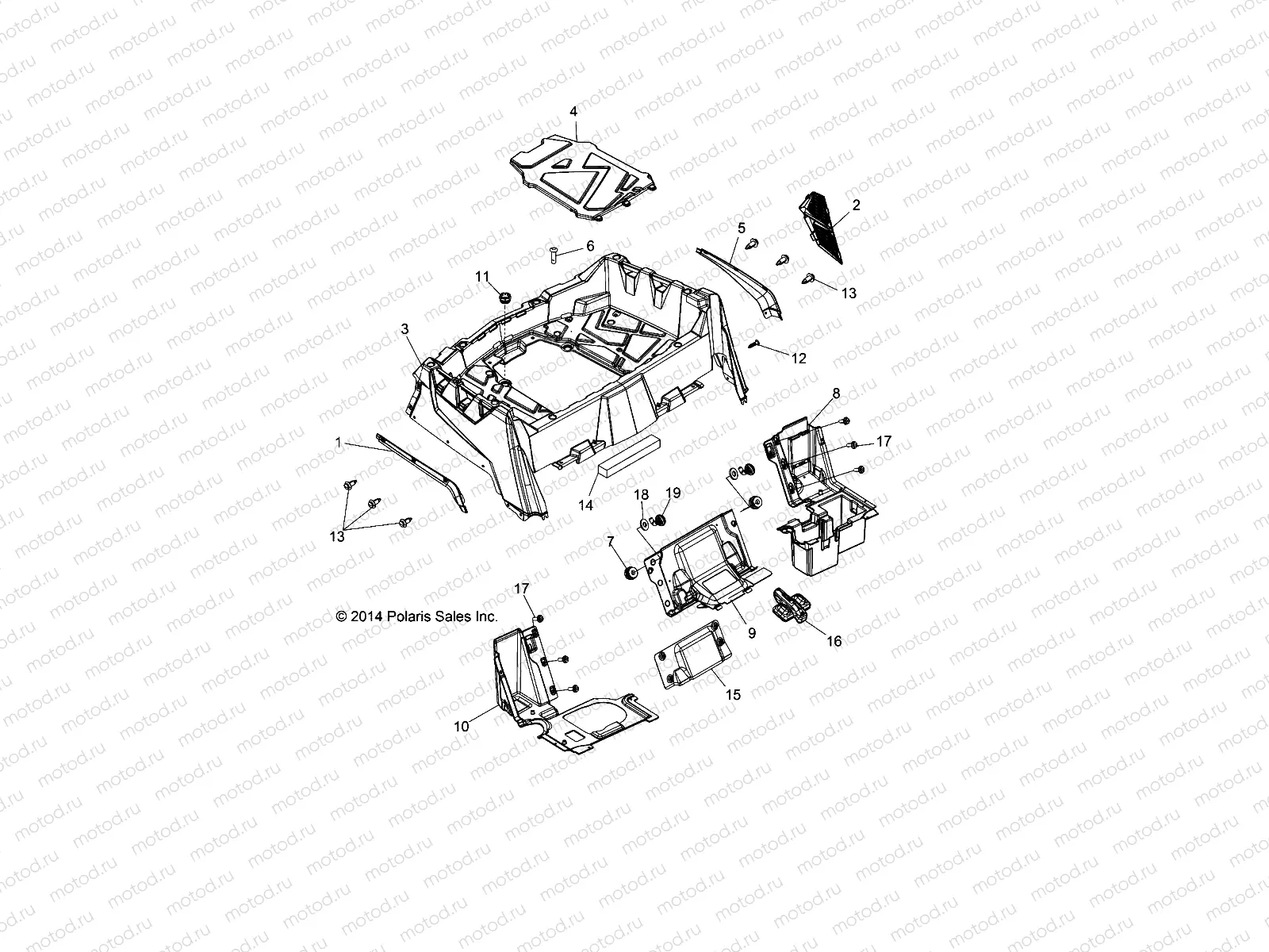 BODY | BODY, REAR RACK and FENDERS - Z15VHA57FJ (49RGRRACKMTG15570EU)