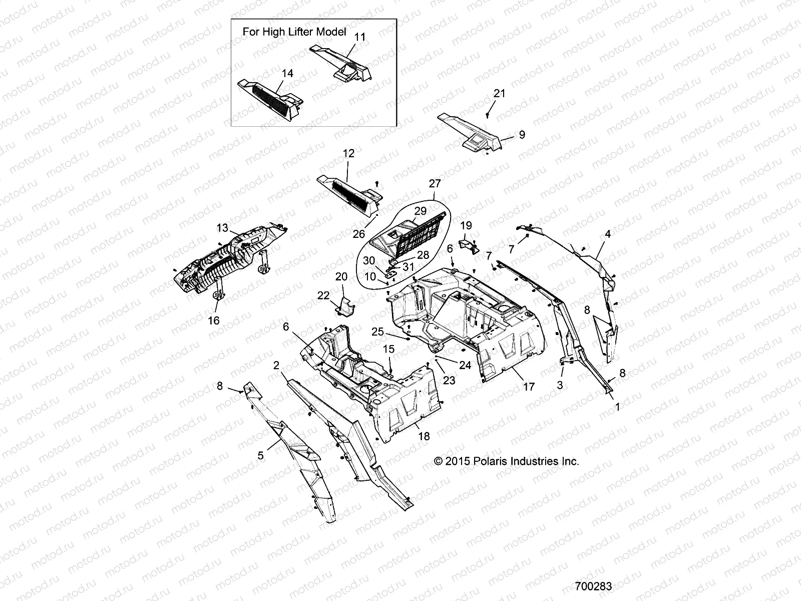 BODY | BODY, REAR RACK AND FENDERS - Z17VD_99AB/AK/AM/AW/LW/AZ/AP (700283)