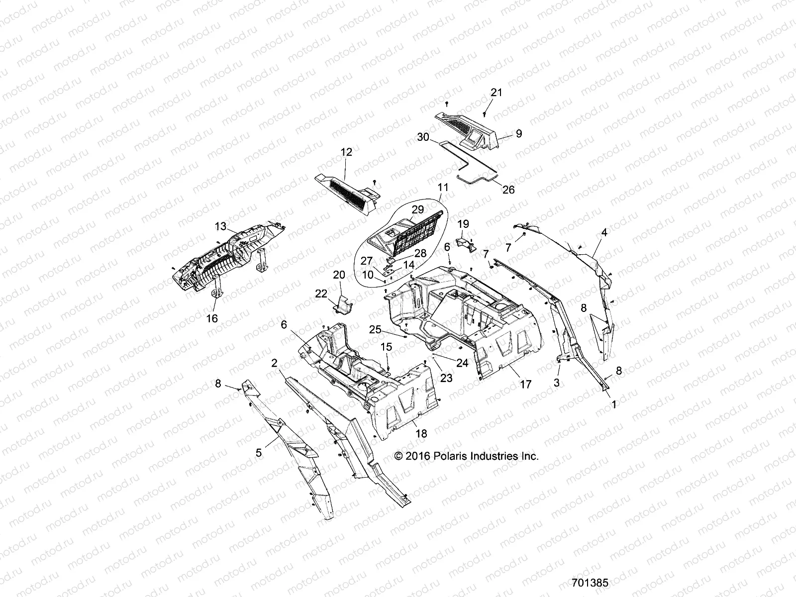 BODY | BODY, REAR RACK AND FENDERS - Z17VFE92NG/NK/NM (701385)