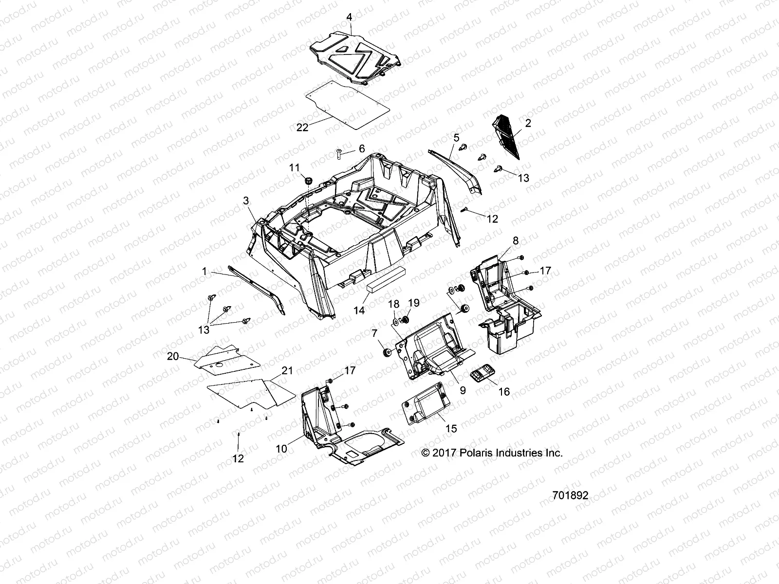 BODY | BODY, REAR RACK and FENDERS - Z18VHA57B2 (701892)