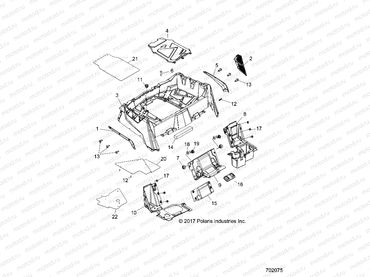 BODY | BODY, REAR RACK and FENDERS - Z19VHA57F2 (702075)