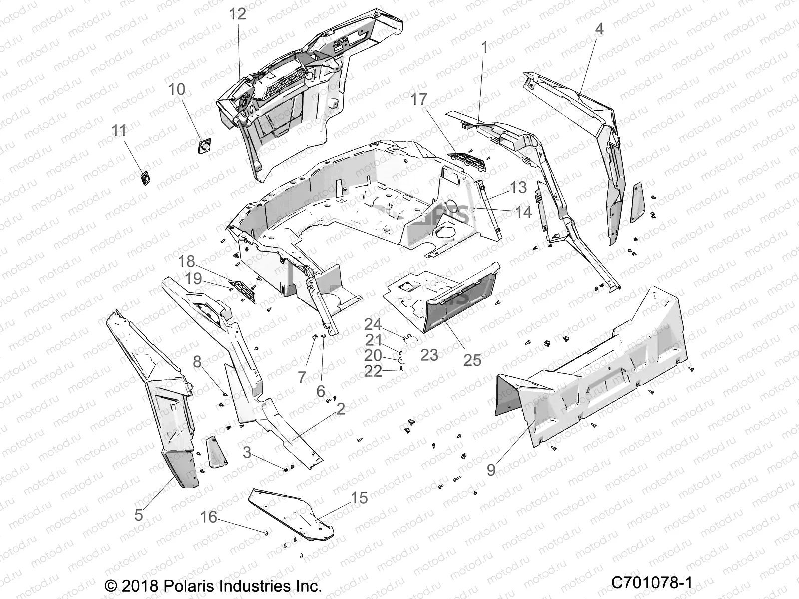 BODY | BODY, REAR RACK AND FENDERS - Z20ASS99C2/CH (C701078-1)