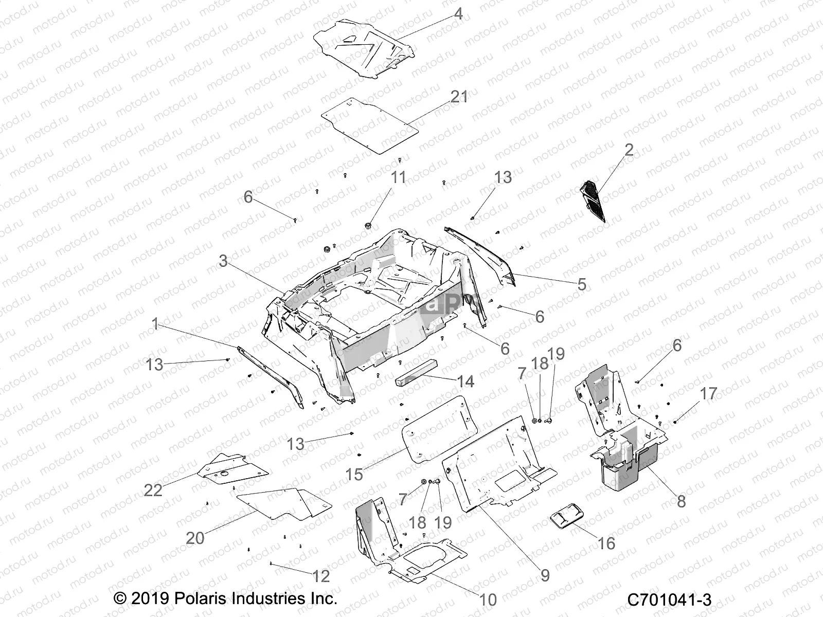 BODY | BODY, REAR RACK and FENDERS - Z22CHA57A2/K2 (C701041-3)