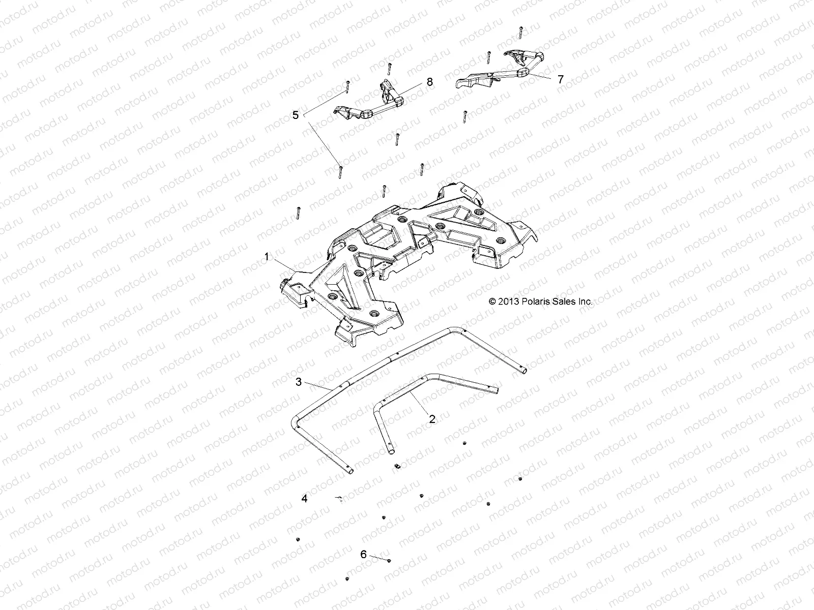 BODY | BODY, REAR RACK and HAND GRIPS - A19SHS57PS (49ATVRACKMTGRR14SP570TRG)