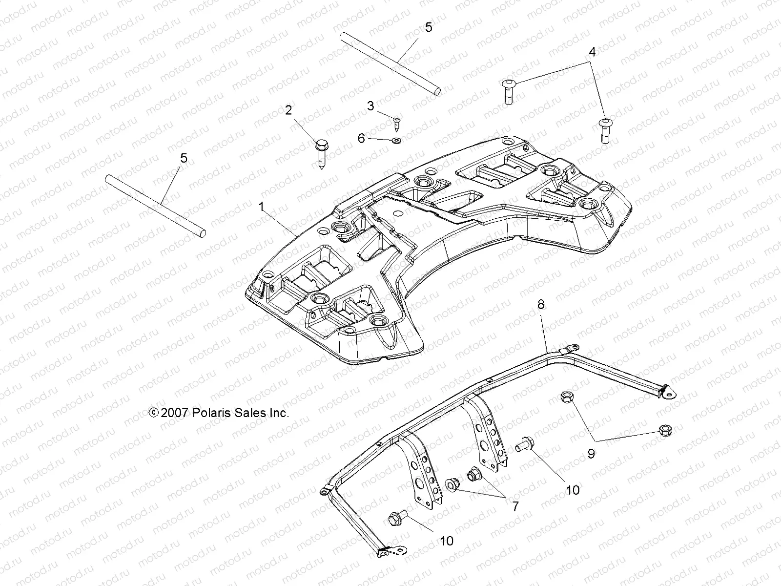 BODY | BODY, REAR RACK ASM. - A09LH27AX/AZ (49ATVRACKMTG08SP300)