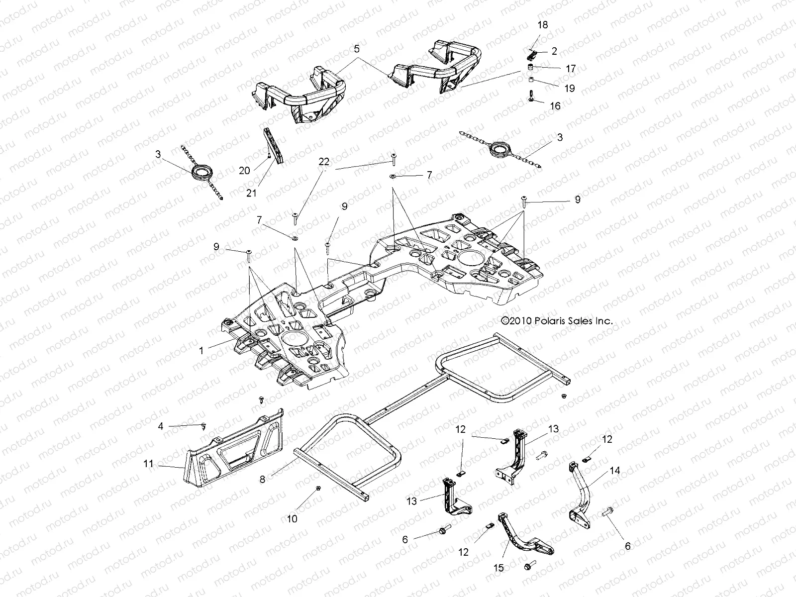 BODY | BODY, REAR RACK ASM. - A11DX85FF (49ATVRACKMTGRR11SPTRG550)