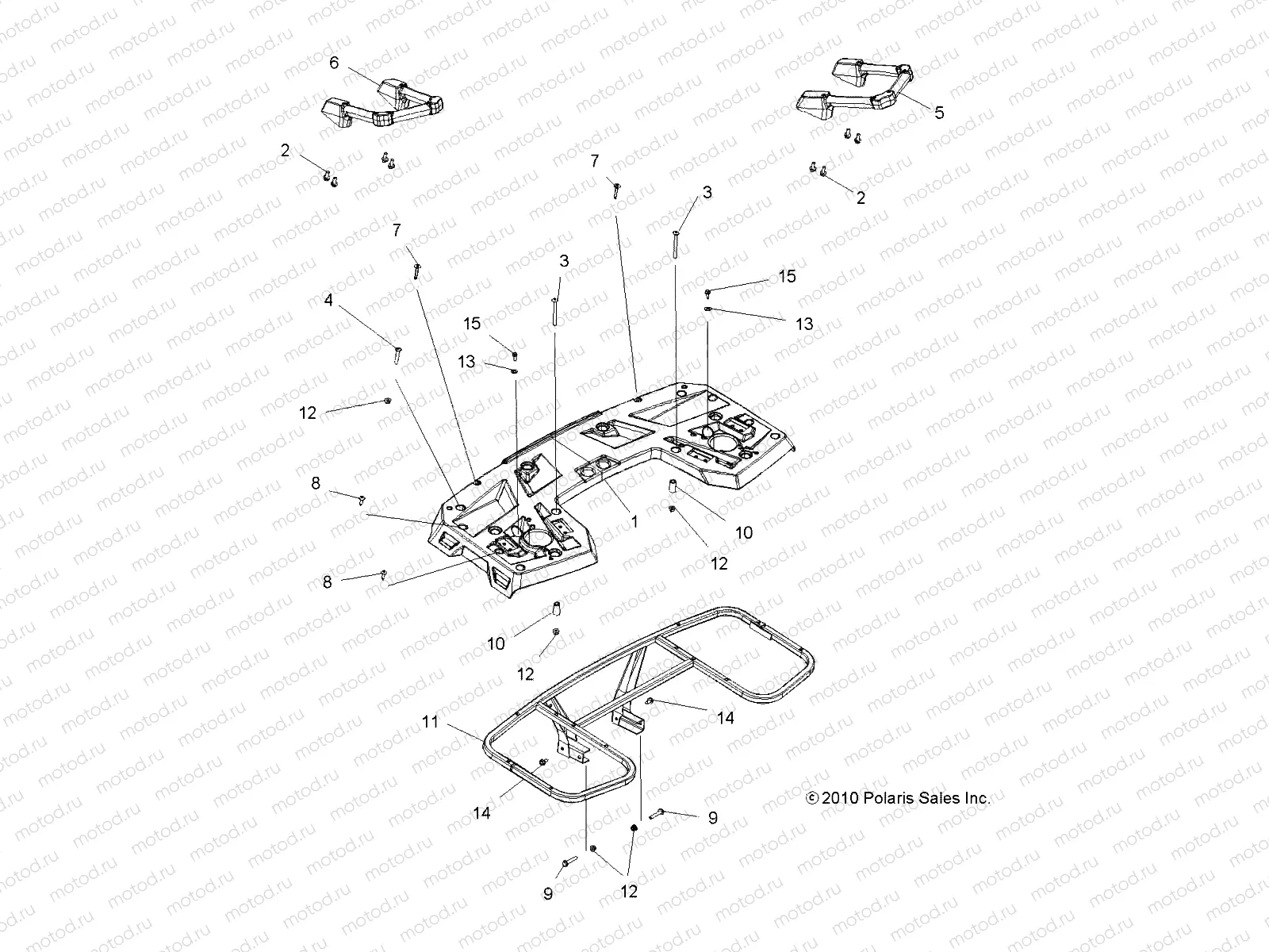 BODY | BODY, REAR RACK ASM. - A12DH50AX/AZ (49ATVRACKMTG11SP500TRG)