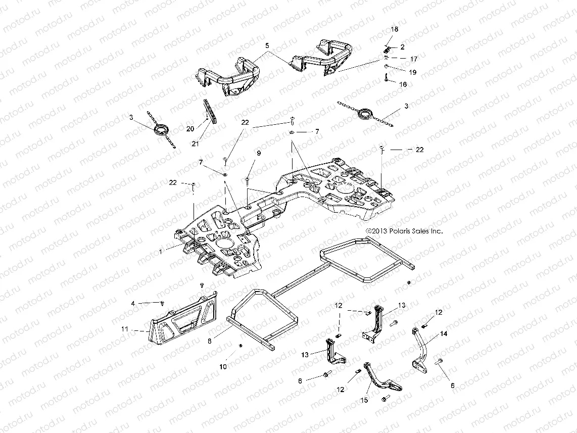 BODY | BODY, REAR RACK ASM. - A14DN8EAH/EAQ/EAR (49ATVRACKMTGRR12SPTRG550)