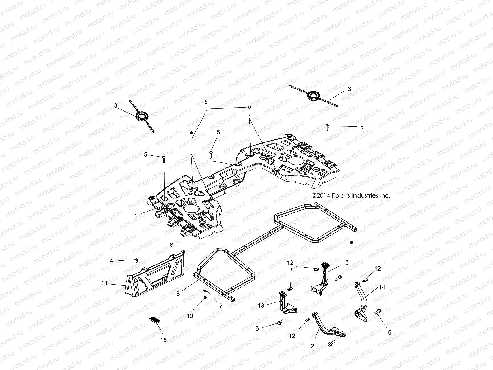 BODY | BODY, REAR RACK ASM. - A15SYE95AX/L95AP (49ATVRACKMTGRR15850TRG)
