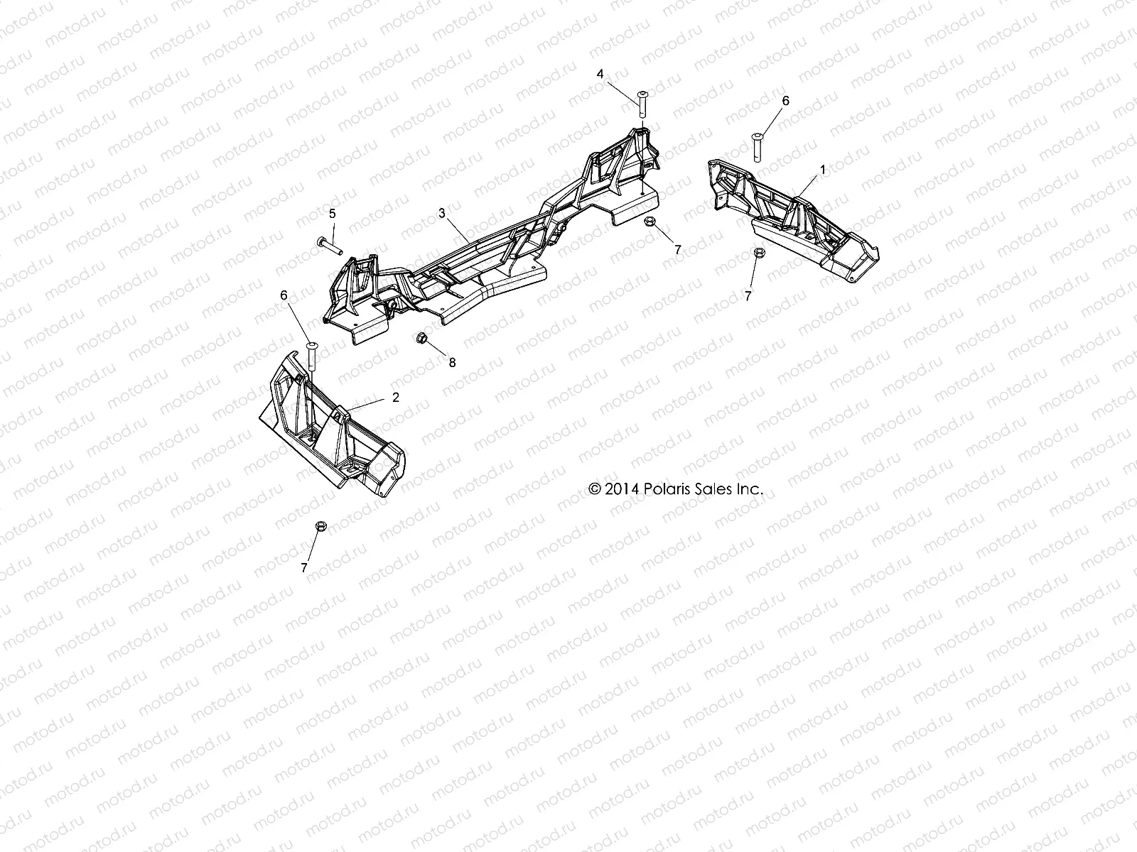 BODY | BODY, REAR RACK EXTENDERS - Z14VE7EAJ (49RGRRRRACKEXT14RZR800)