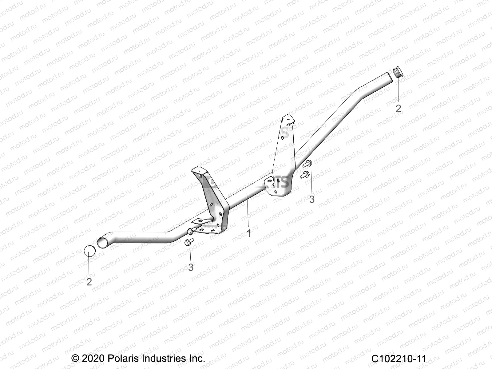 BODY | BODY, REAR RACK SUPPORT - A21SXM95AG/CAG (C102210-11)