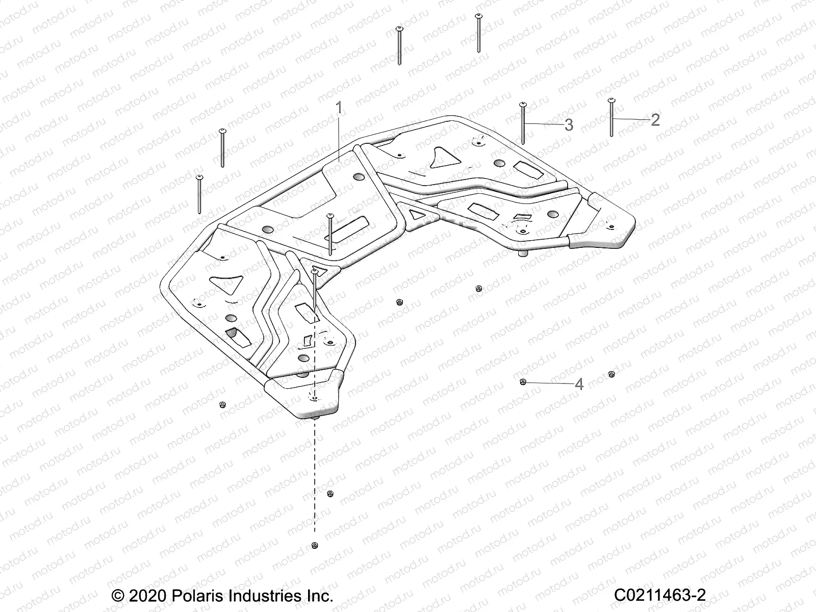BODY | BODY, REAR RACK, UTILITY - A21SEF57C1/F1 (C0211463-2)