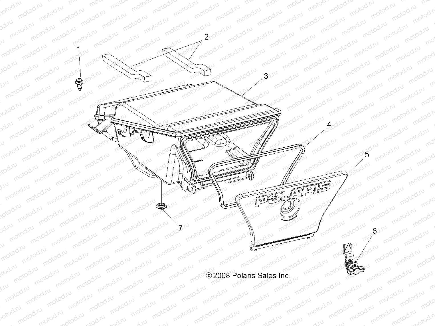 BODY | BODY, REAR STORAGE BOX - A08MH50SS/SQ (49ATVSTORAGERR09SP500)