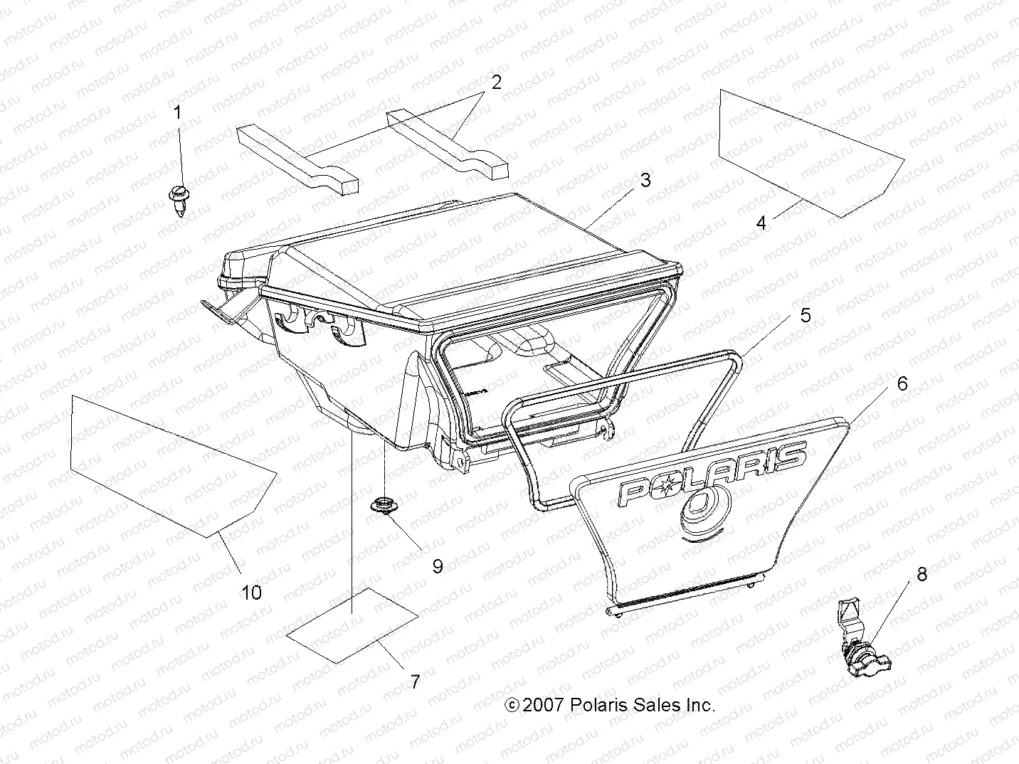 BODY | BODY, REAR STORAGE BOX - A08MH76SS/SF (49ATVSTORAGERR09SP800)