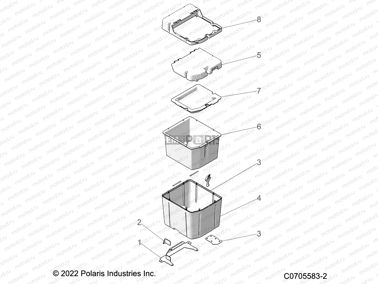BODY | BODY, REAR STORAGE BOX - R22RRSD4CM (C0705583-2)