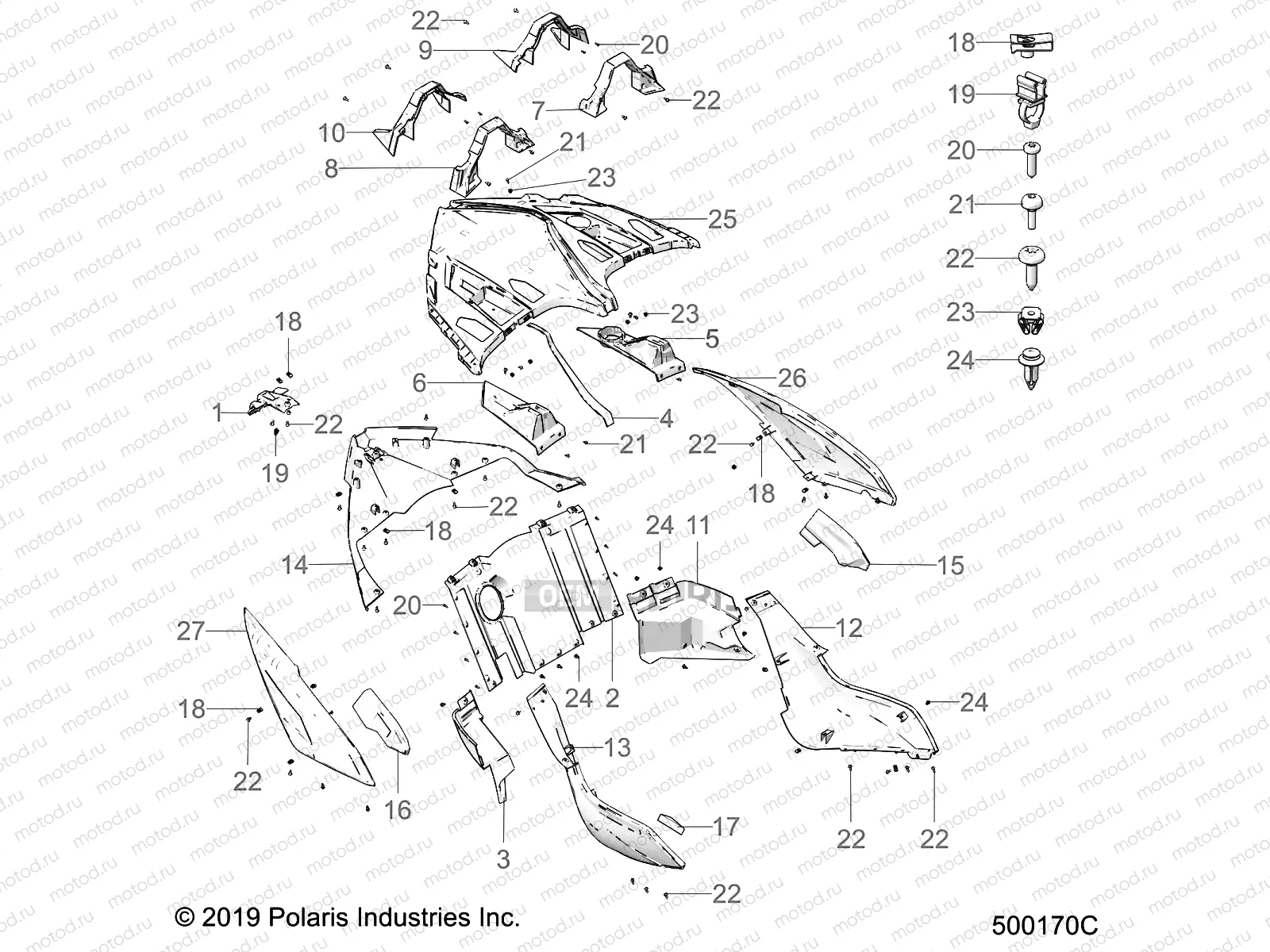 BODY | BODY, REAR - T20AARGB ALL OPTIONS (500170C)