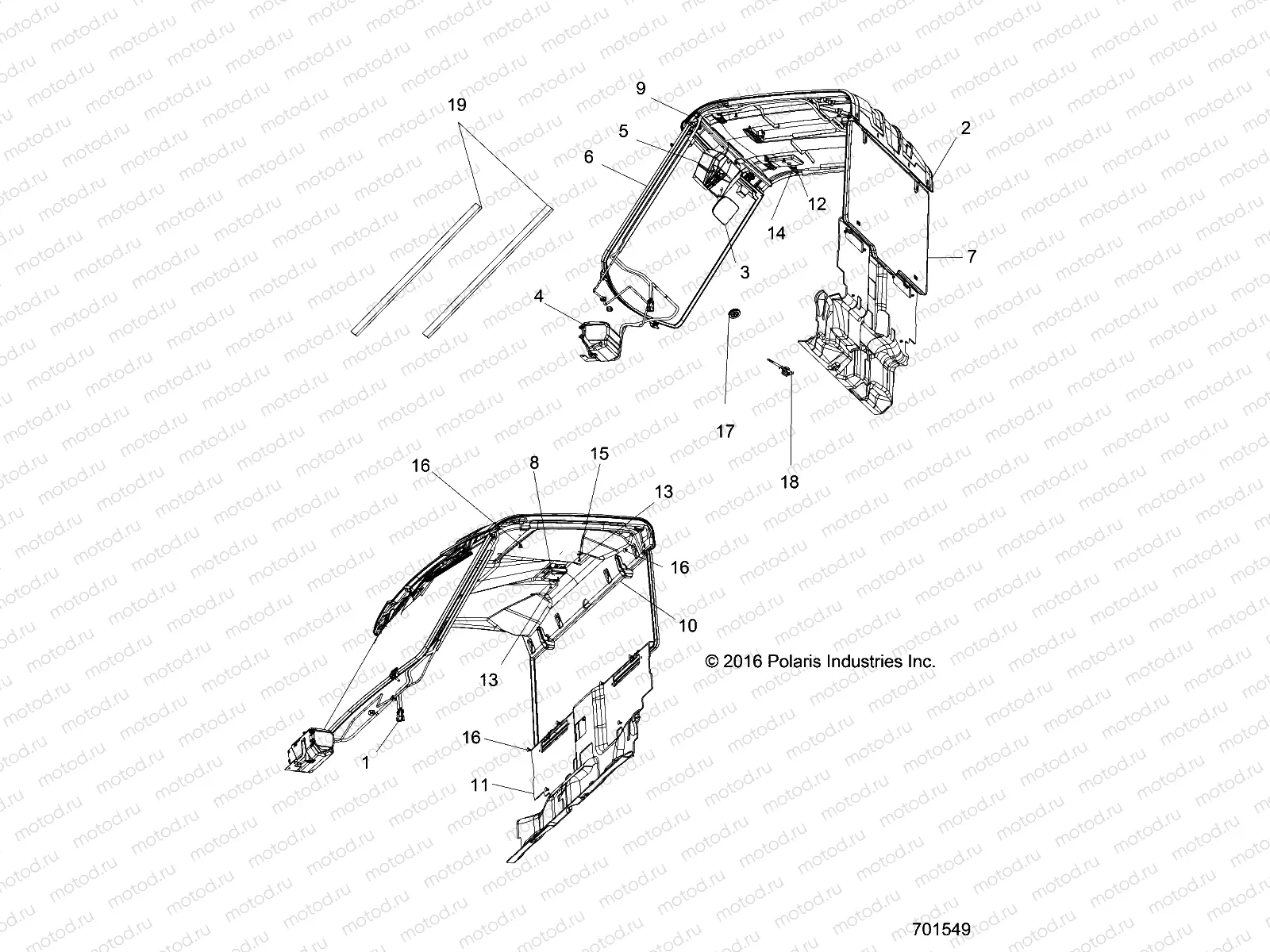 BODY | BODY, ROOF AND CAB - R17RTU99AV/BV (701549)