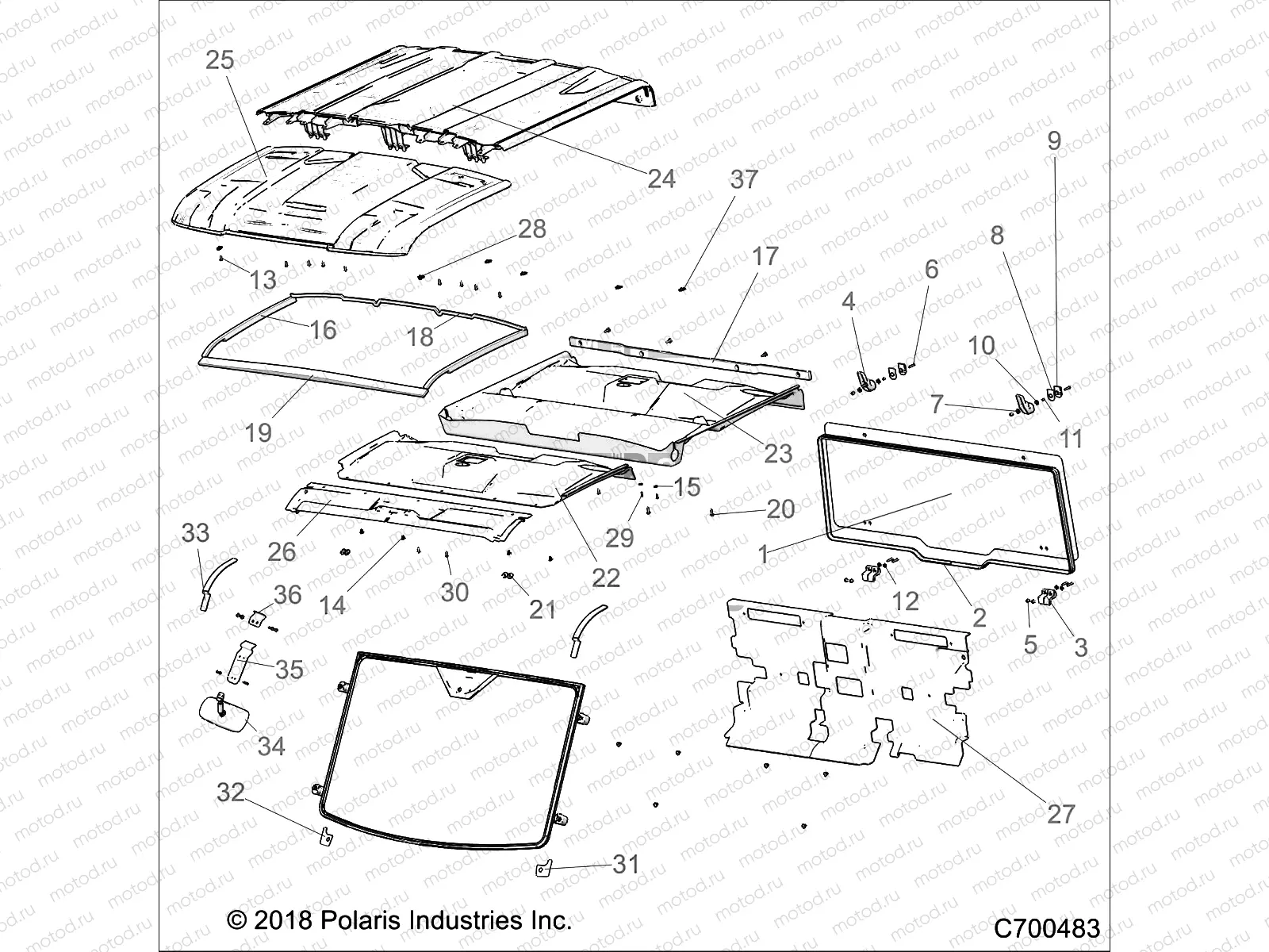 BODY | BODY, ROOF AND CAB - R19RSU99/A/B (C700483)