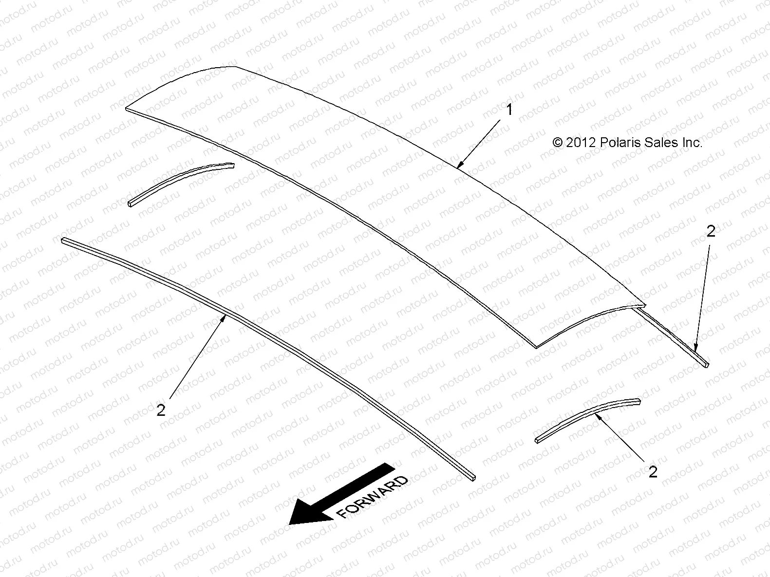 BODY | BODY, ROOF PANEL, REAR, 4 PASSENGER - L12G4A/L12G4S (49GEMBODY11ROOFPNLRR4)