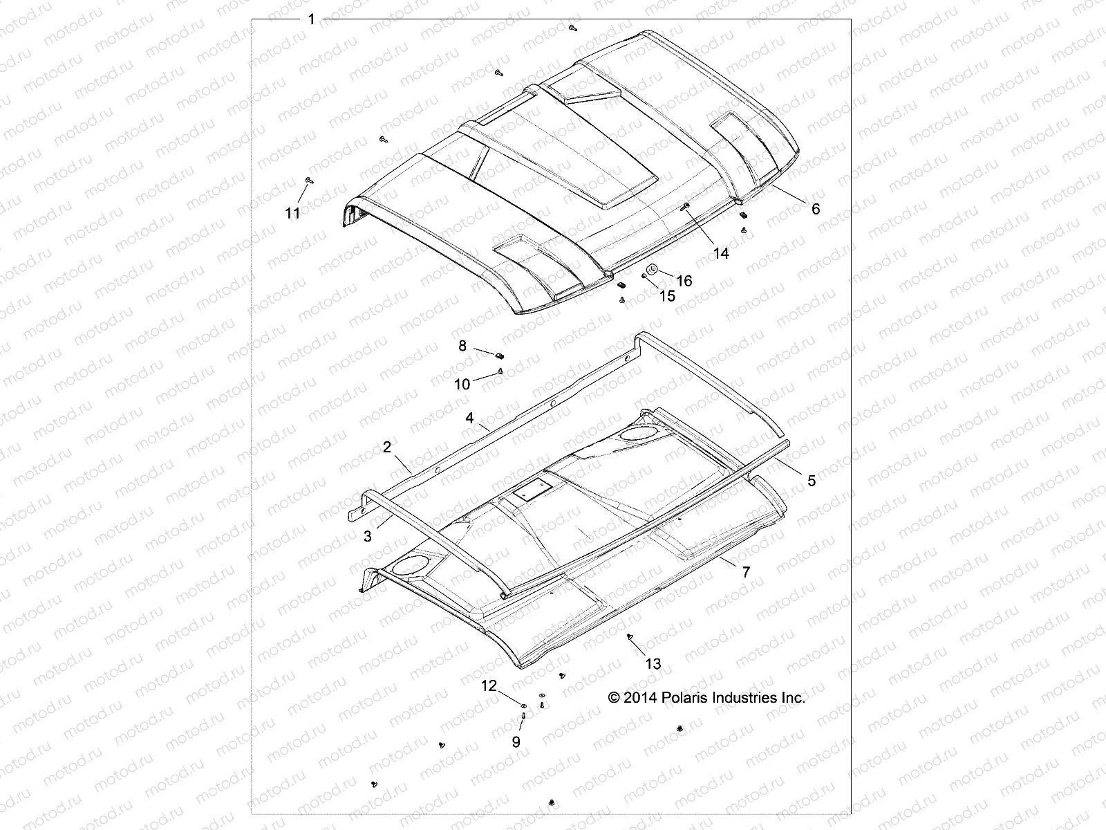 BODY | BODY, ROOF - R16RTU87A9/AS/B9/BS (49RGRROOF15900XP)