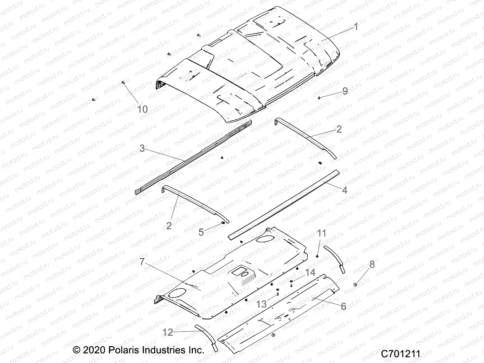 BODY | BODY, ROOF - R21RRY99A9/AC/AP/AW/B9/BC/BP/BW (C701211)