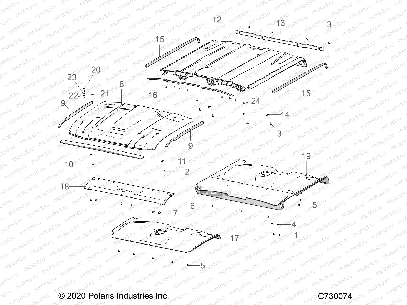 BODY | BODY, ROOF - R21RSZ99A9/AC/AP/AW/B9/BC/BP/BW (C730074)