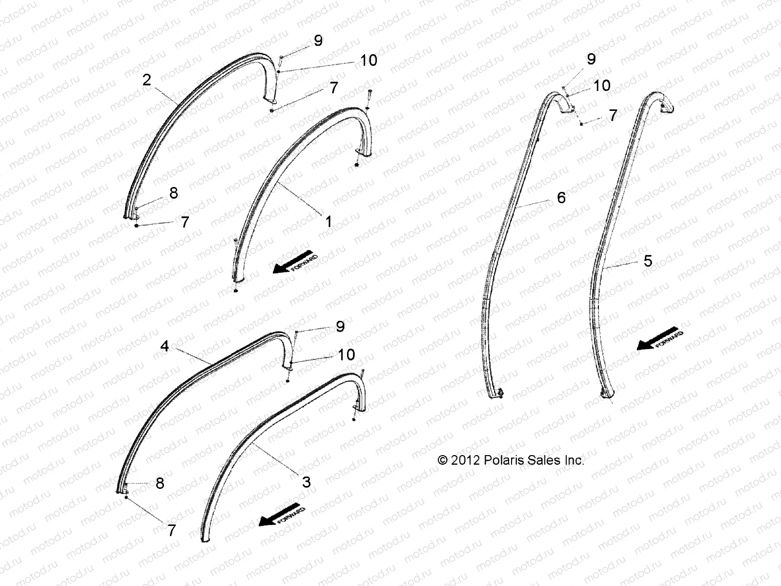 BODY | BODY, ROOF RAILS - L14G2/4/6 ALL OPTIONS (49GEMBODY13ROOFRAILS)