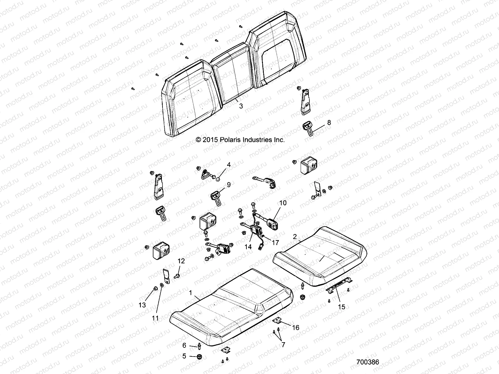 BODY | BODY, SEAT, 60/40 FULL BACK - R19RT_87 ALL OPTIONS (700386)