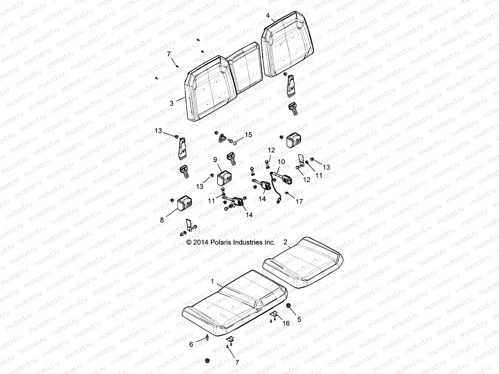 BODY | BODY, SEAT, 60/40 - R17RT_99 ALL OPTIONS (49RGRSEAT15900XP)