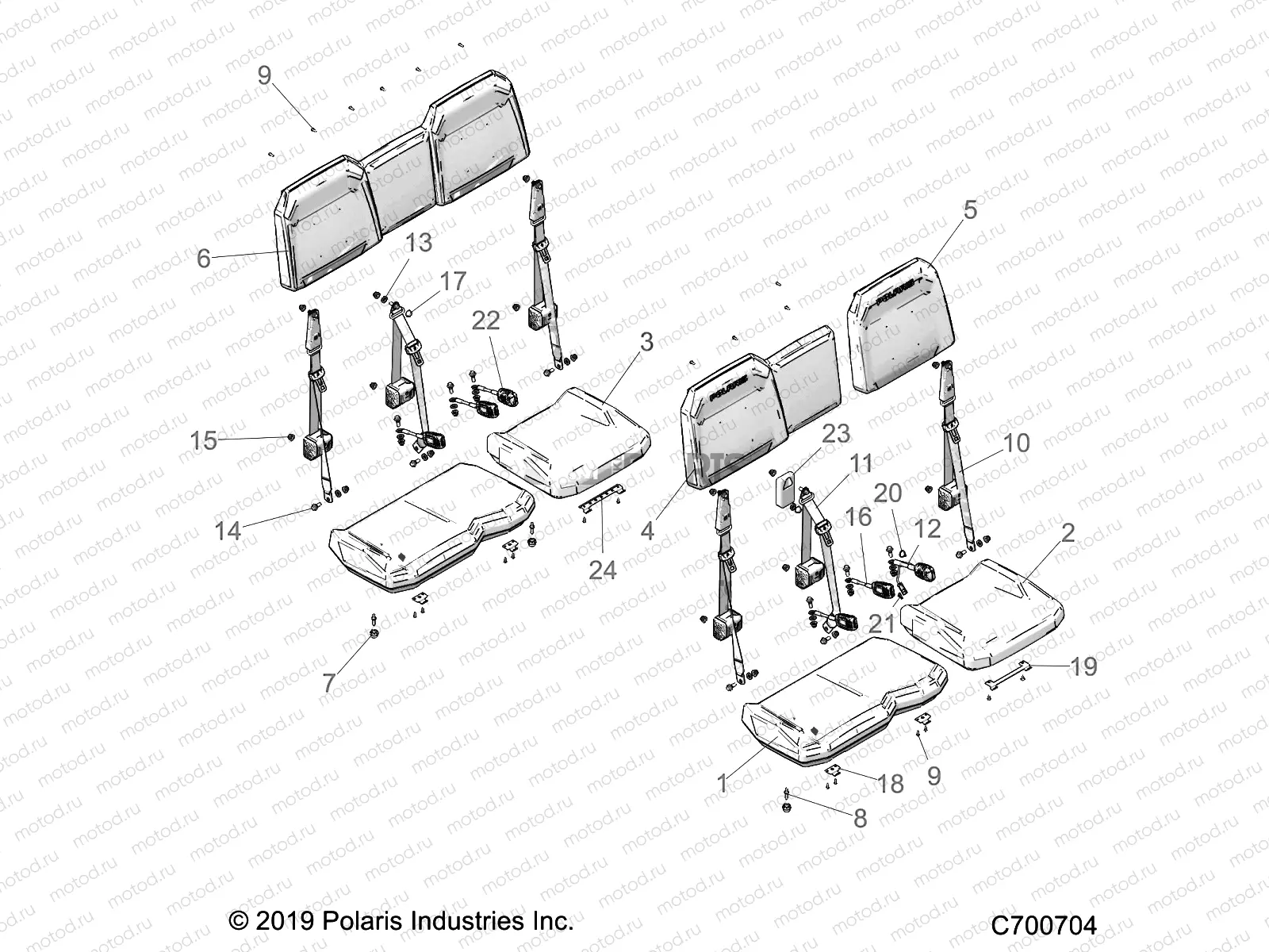 BODY | BODY, SEAT, 60/40 - R20T6U99AM (C700704)