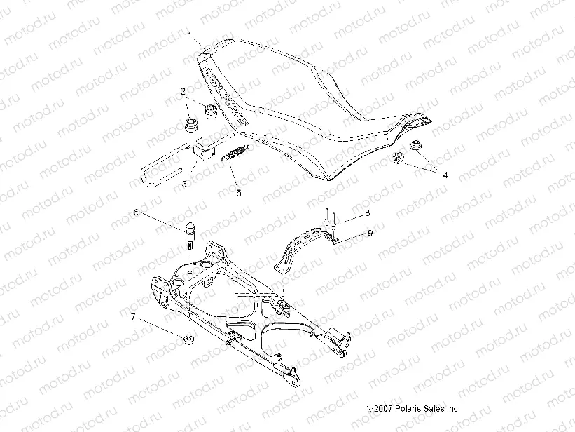BODY | BODY, SEAT - A08GJ45AA (49ATVSEAT08OUT525S)