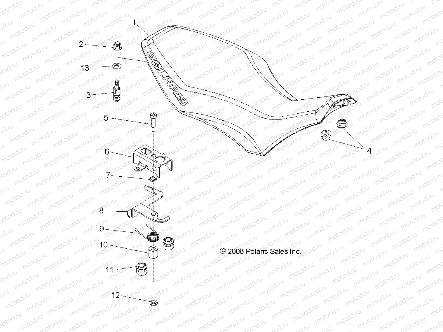 BODY | BODY, SEAT - A10GP52AA (49ATVSEAT09OUT525)