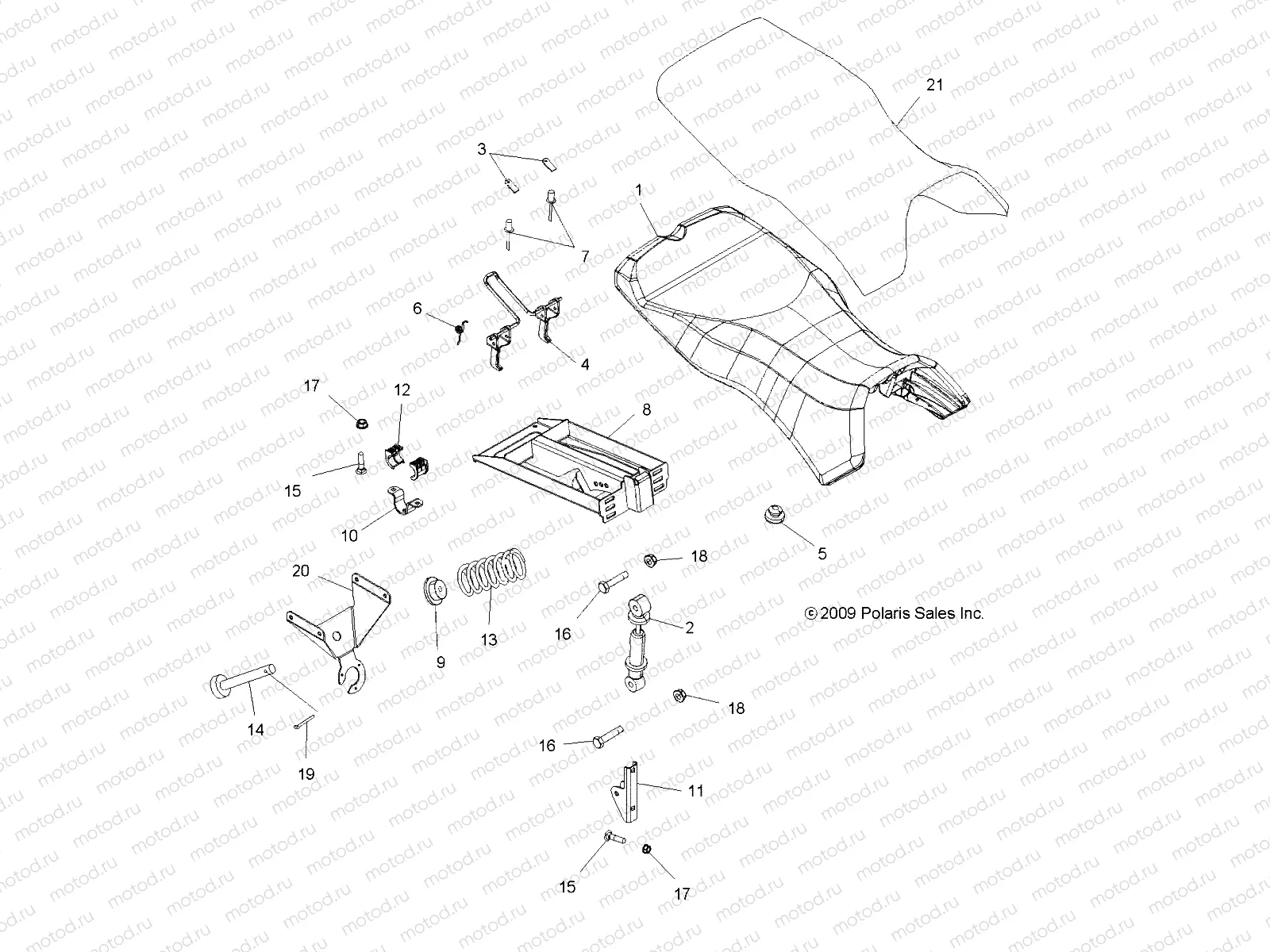BODY | BODY, SEAT - A10MN50ET (49ATVSEAT10SP500TR)