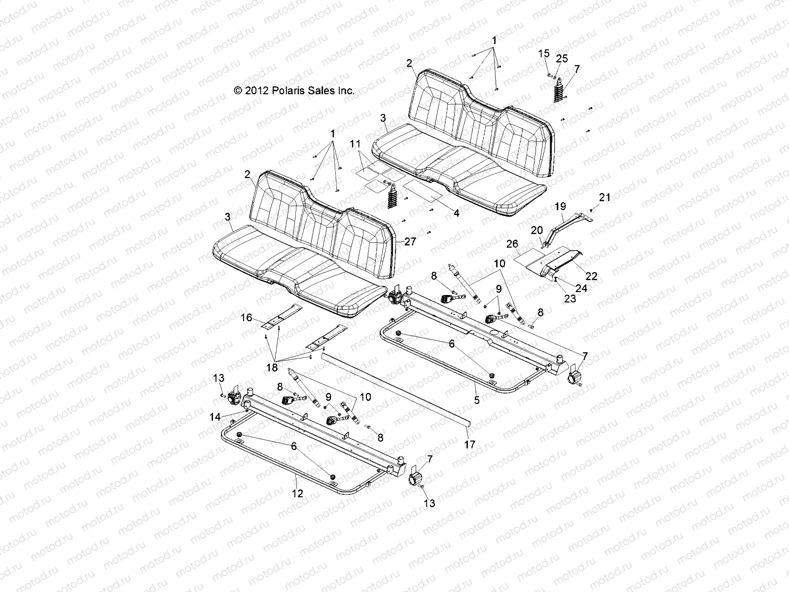 BODY | BODY, SEAT and BASE - R13WH76AG/AR/EAH/EAI (49RGRSEAT13CREW)