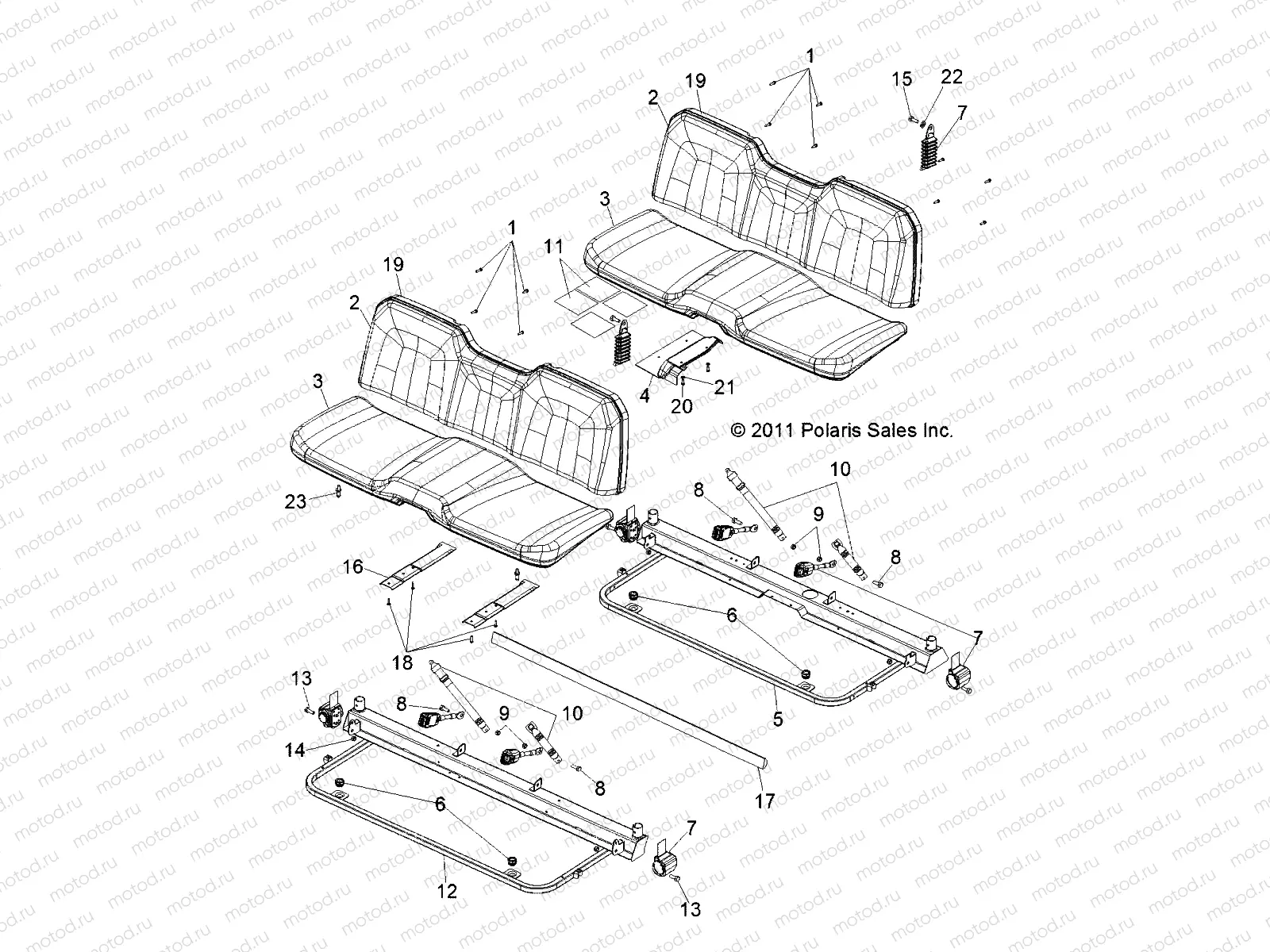 BODY | BODY, SEAT and BASE - R13WH90DG (49RGRSEAT12DCREW)