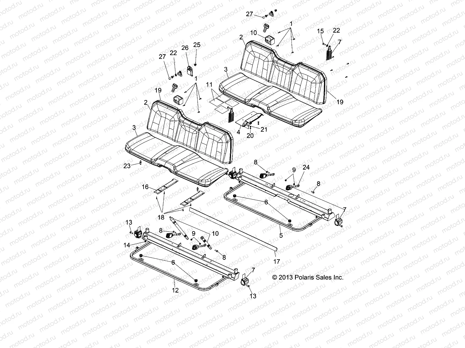 BODY | BODY, SEAT and BASE - R14WH90DG (49RGRSEAT14DCREW)