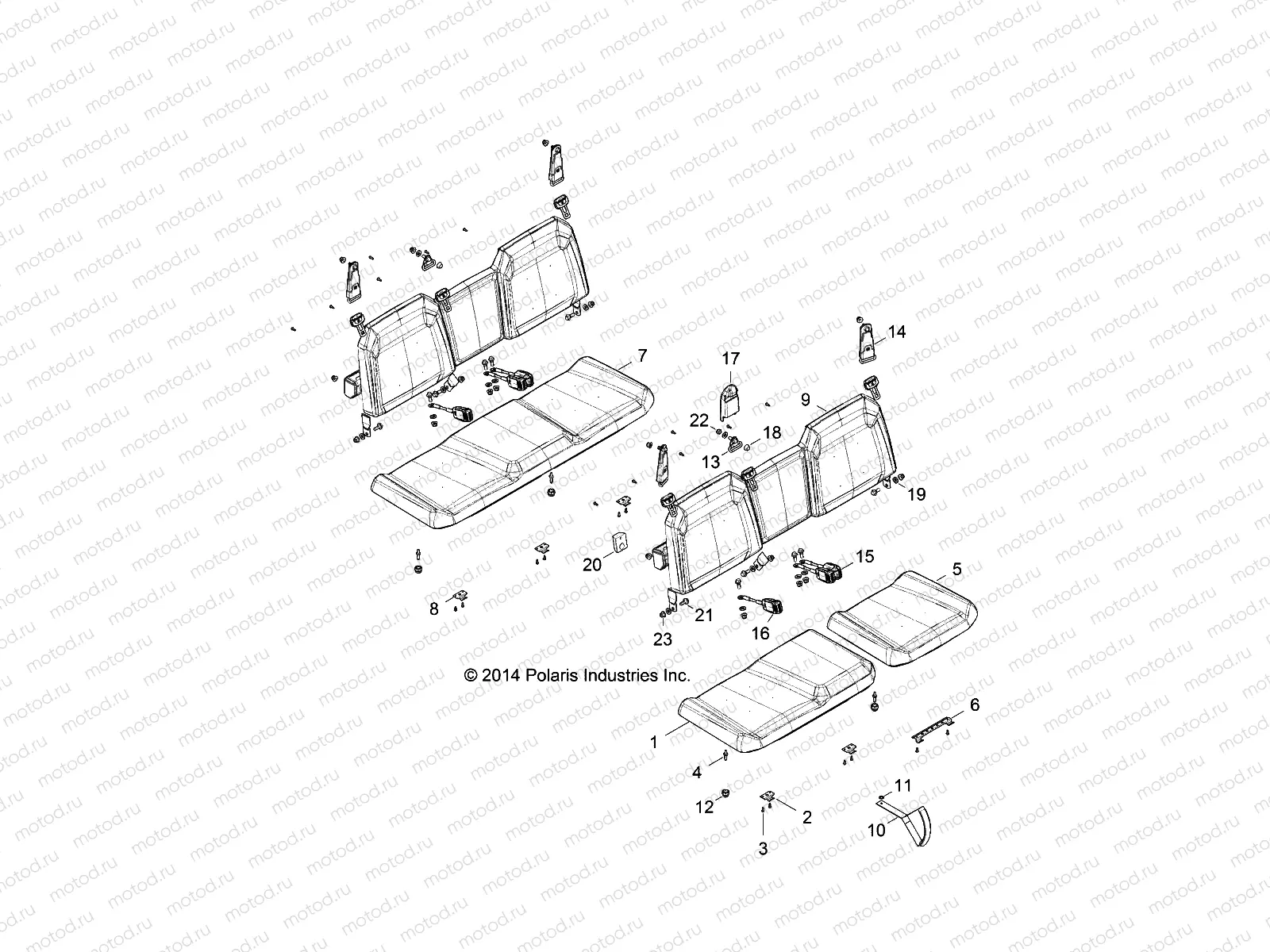 BODY | BODY, SEAT and BASE - R15RUAD1AA (49RGRSEAT15DCREW)