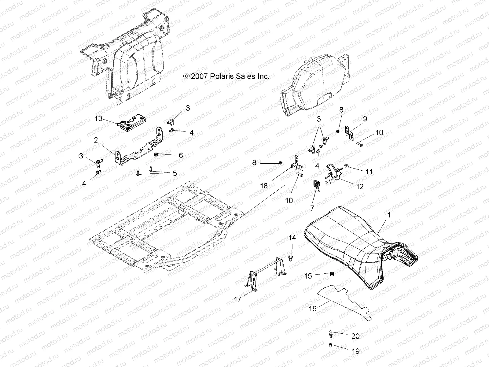 BODY | BODY, SEAT and OPERATOR - A09TN50EA (49ATVSEAT08SPX25)